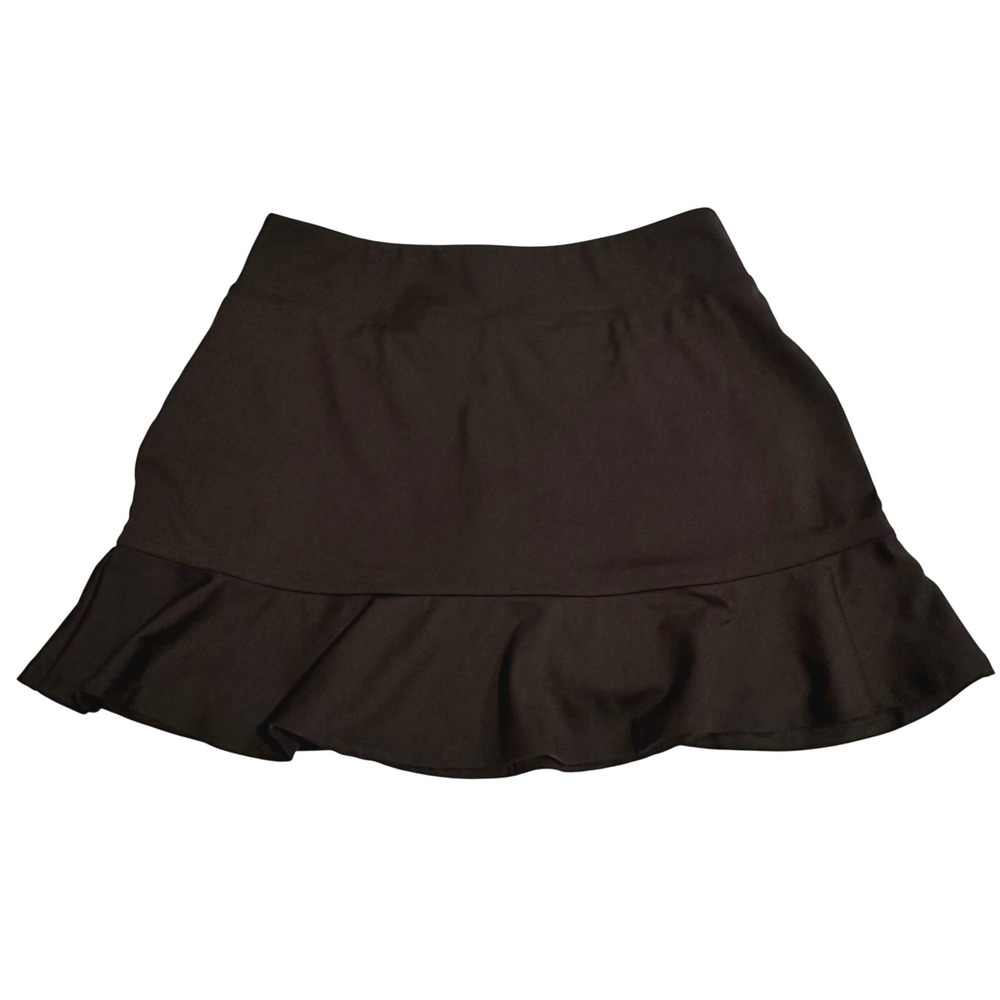 Tommy Bahama Golf Womens Black Ruffle Hem Athletic Skort Size Small Pull On